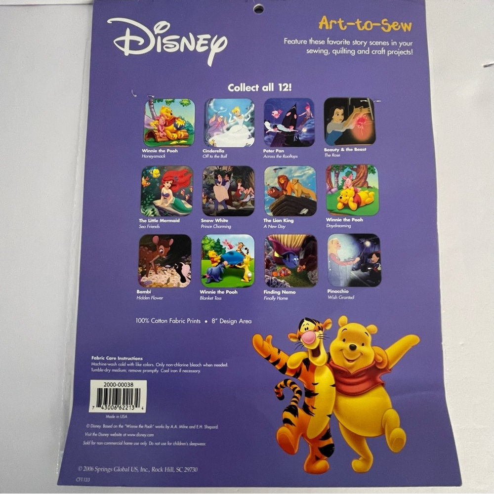 Art To Sew Disney Classic Pooh Quilt Craft 3 Squares Pooh Baby Cross Stitch Book - Picture 11 of 15